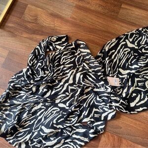 Missguided zebra print pant set. Brand new with tags